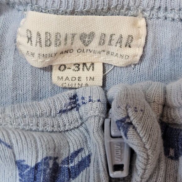 Baby Boy Footed Pajamas Sleepers Size 0-3M Lot of 6 Zippered Animal Prints - Picture 13 of 14